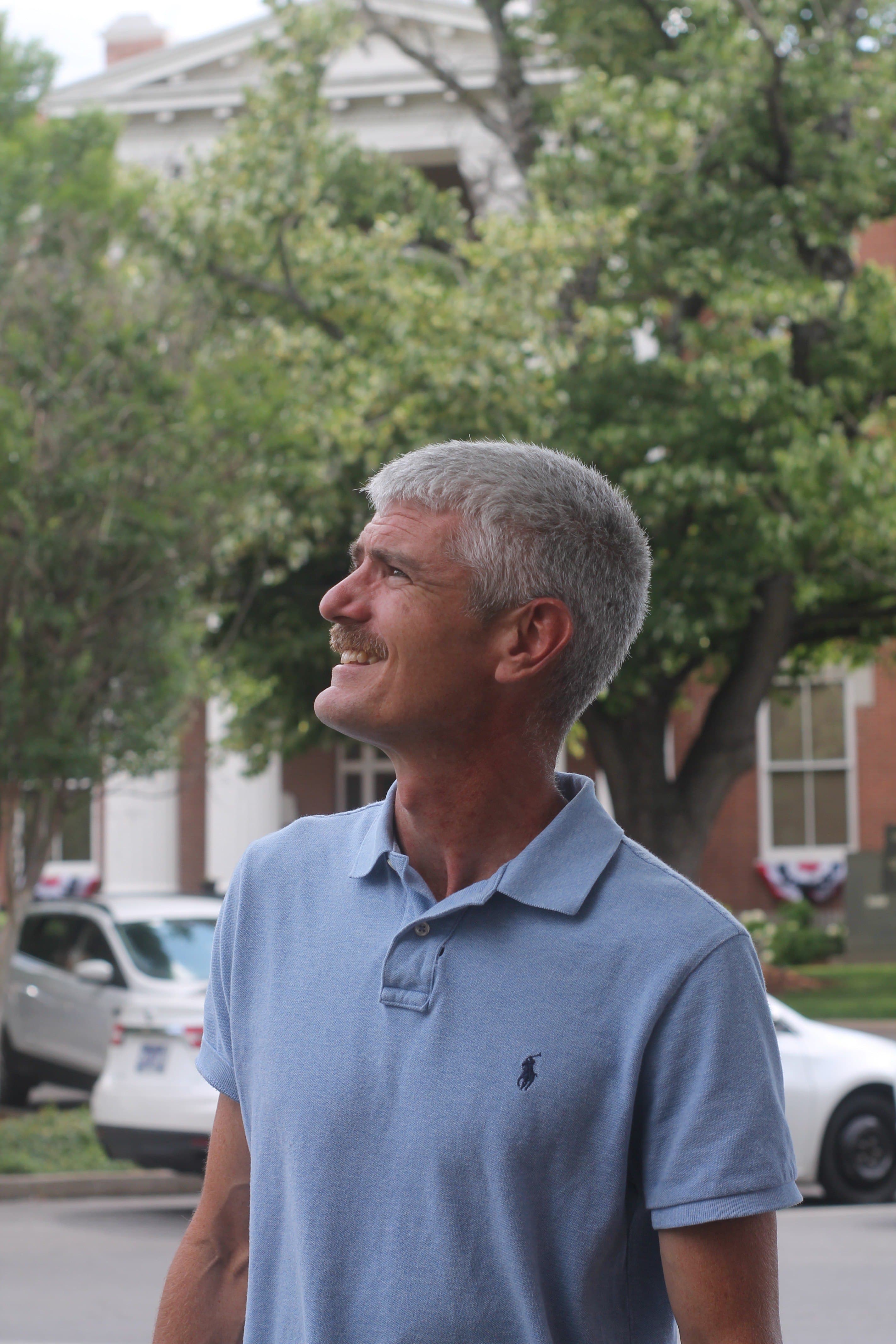 Tim Lanier outdoors in a TN-04 downtown